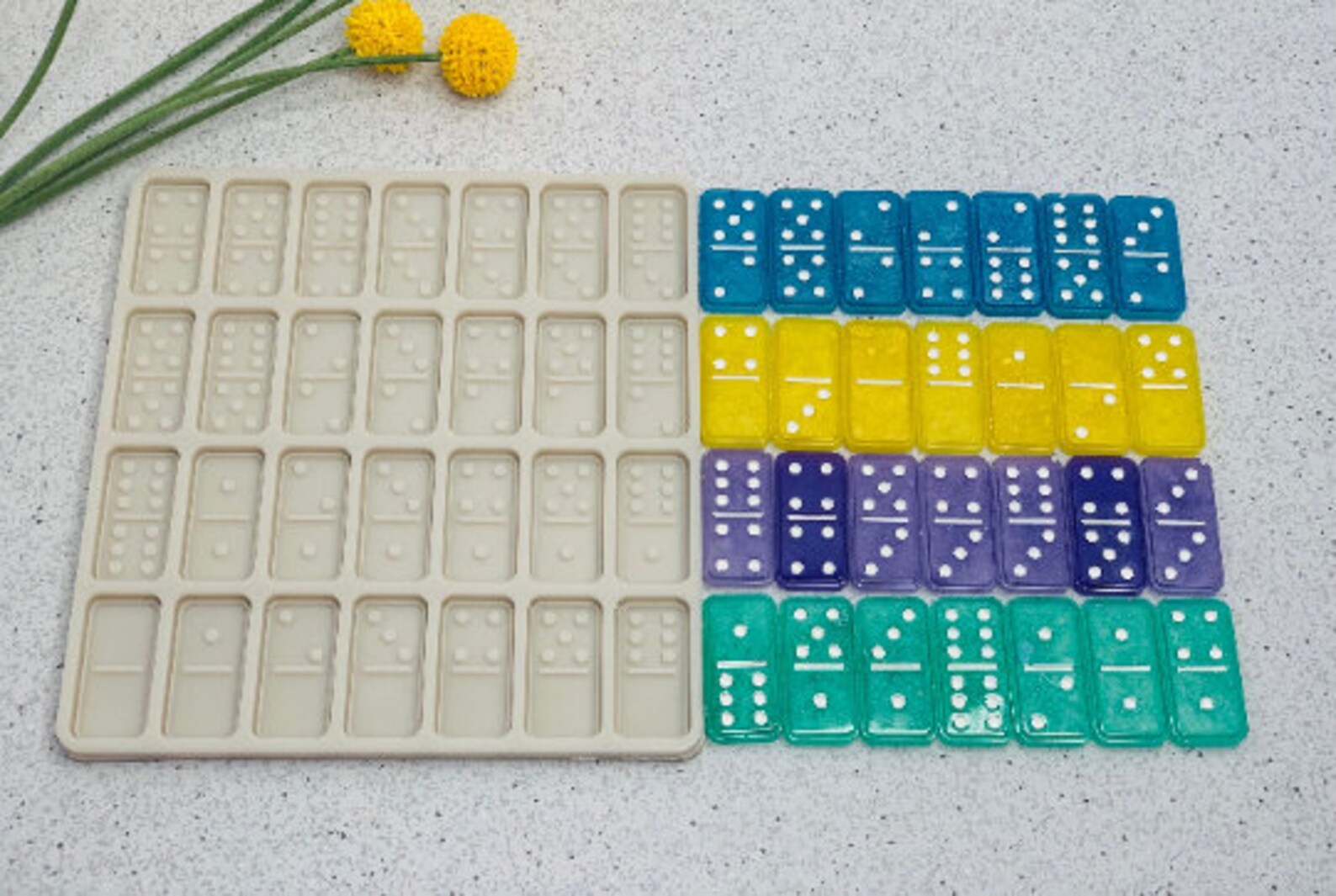 Standard Size Domino Game Pieces Silicone Mold Domino Set Etsy