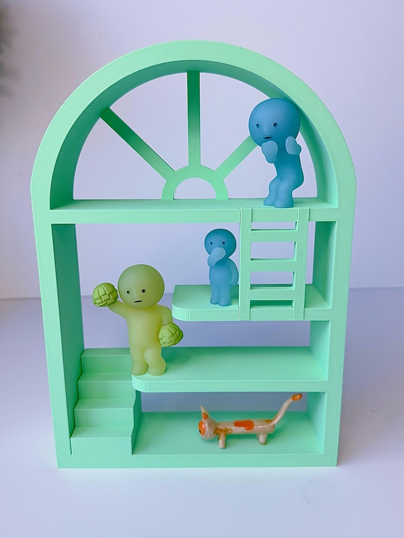 3D Printed Mini Figure Display Shelf: Smiski & Crystal Shelf image 7