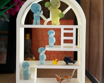 Smiski House Display Shelf 3D Printed - Mini Figures Dest Shelf, Small Toy Display Shelf, Miniature Display, Crystal Quartz Showing Shelf