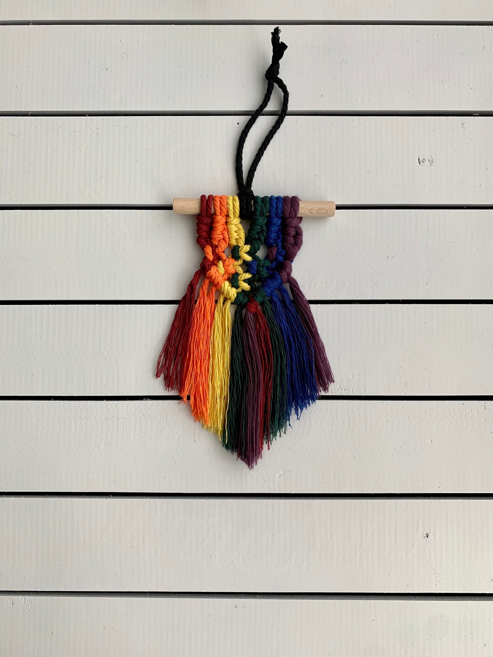 Pride Month Rainbow Macrame Wall Hanging Etsy