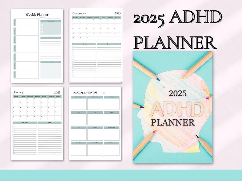 ADHD Planner Printable | Executive Function Journal | ADHD Organizer ...