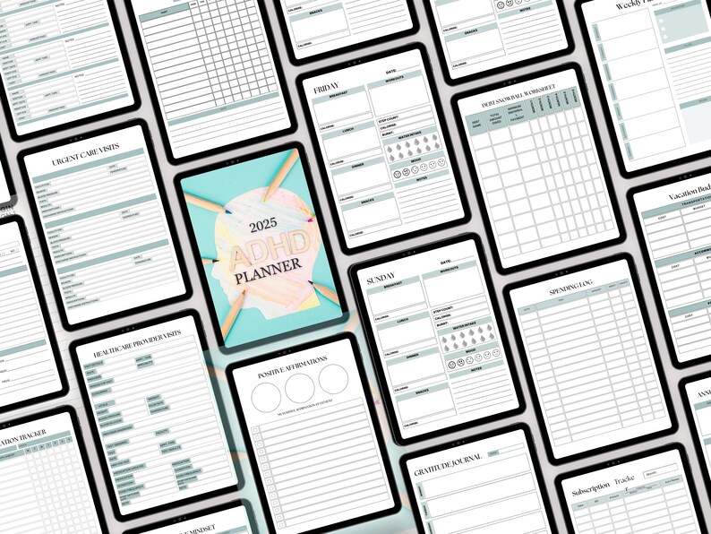 ADHD Planner Printable | Executive Function Journal | ADHD Organizer ...