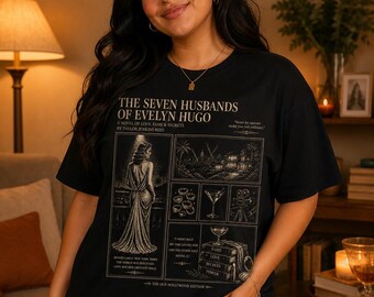 Evelyn Hugo Book Lover Shirt, Vintage Literary Graphic Tee, Cozy Reader Apparel
