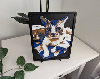 Custom Retro 3D Relief Portrait - Personalized Framed Color Artwork from Your Photo