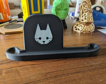 Supporto Steam Deck personalizzato: intarsio con logo Stray Game, dock universale