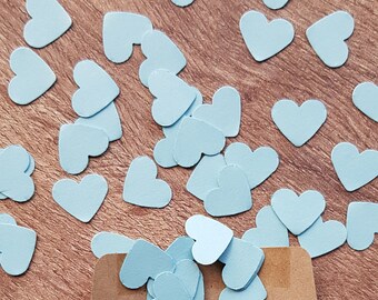 Baby Blue Heart Confetti: Biodegradable Party Table Decoration