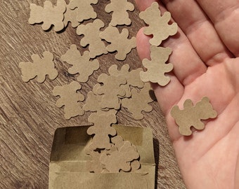 Biodegradable Brown Teddy Bear Confetti: Eco-Friendly Party Decor