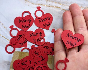 Misprinted Marry Me Confetti: Eco-Friendly Proposal Decor (45 Pieces)