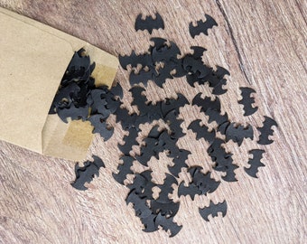 Eco Friendly Black Bats Table Confetti // Party & Wedding Decorations. Photo Props, Displays, Scatter Confetti, Scrapbooking, Art Projects