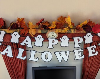 Eco-Friendly Halloween Banner: Cardstock Ghosts Party Decor