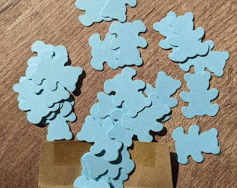Blue Teddy Bear Confetti: Eco-Friendly Party Decor