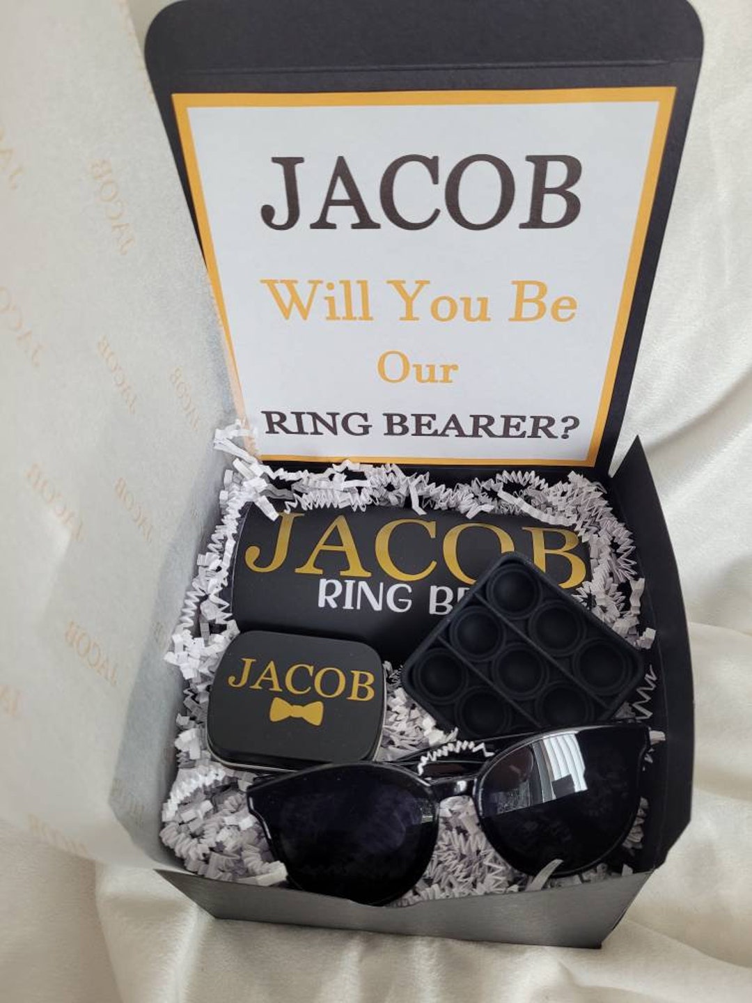 Personalized Ring Bearer Proposal Gift Box Set Ring Bearer Gift Box