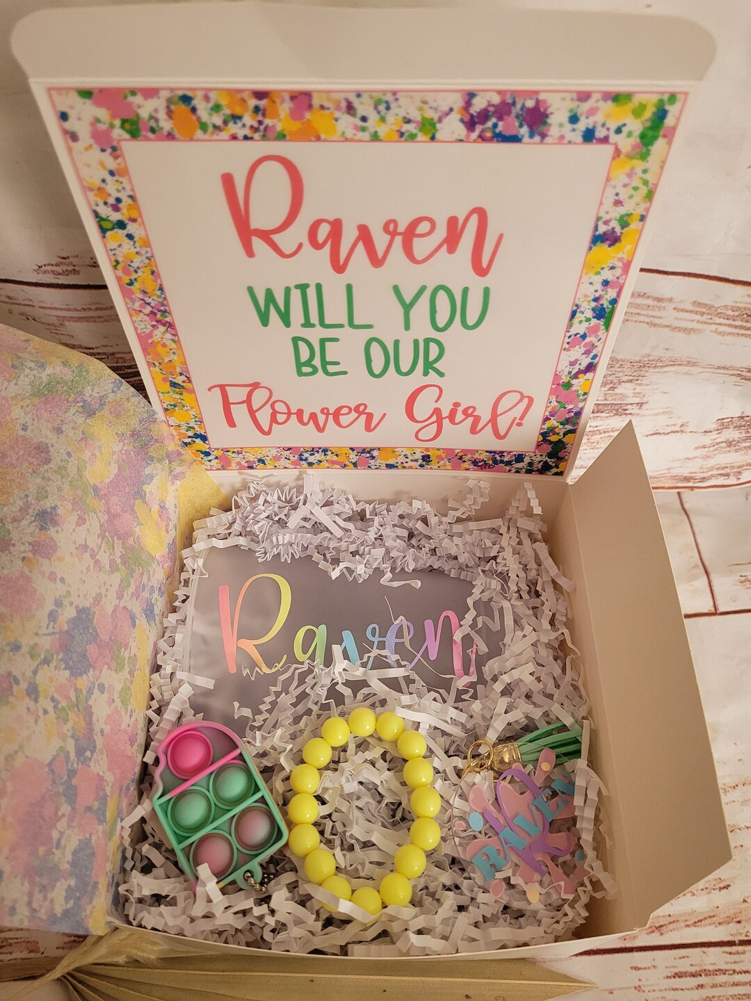 Personalized Flower Girl Proposal Gift Box Set Flower Girl Gift Box