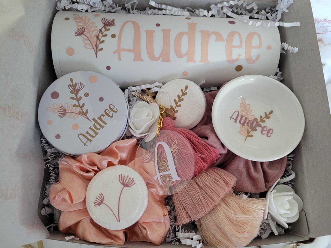 Personalized Jr Bridesmaid Box Set Bridal Gift Box Boho image 1