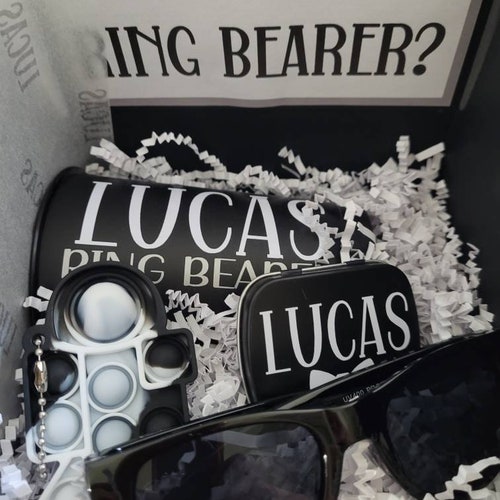 Personalized Ring Bearer Proposal Gift Box Set Ring Bearer Etsy