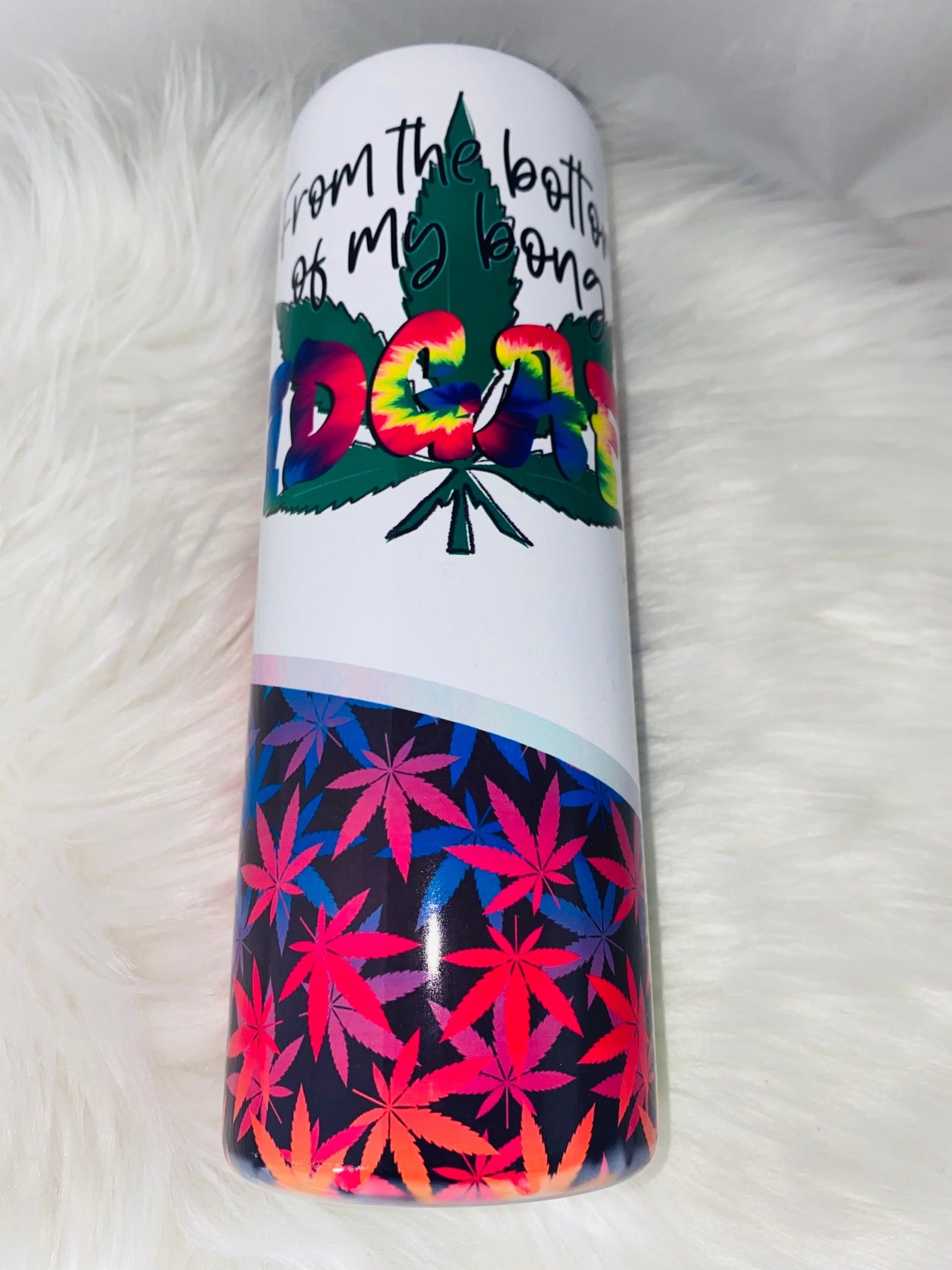 Weed tumbler/ bong/ tiedye tumbler/ 20oz stainless steel Etsy