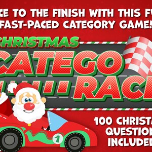 Christmas CategoRace | Interactive Category Game | Editable PowerPoint w/ Scoreboard, Timer & Music | Family, Classroom, Team Building, Zoom