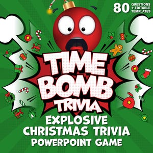 Juego de trivia "Bomba de Tiempo Navideña" - PowerPoint interactivo con marcador (Familiar • Aula • Formación de equipos • Virtual)