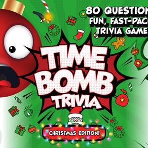 Christmas Time Bomb Trivia Game | Fun Interactive Holiday Trivia | Editable PowerPoint w/Scoreboard, Timer & Music | Family, Classroom, Zoom