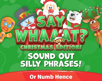 Christmas Sound-It-Out Game – Say What?! Interactive PowerPoint | 100 Festive Puzzles & Scoreboard