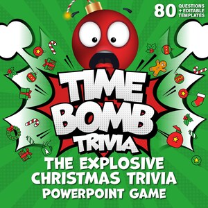 Christmas Trivia Game – Time Bomb Trivia Interactive PowerPoint | 4 Festive Rounds with Scoreboard & Countdown Timer