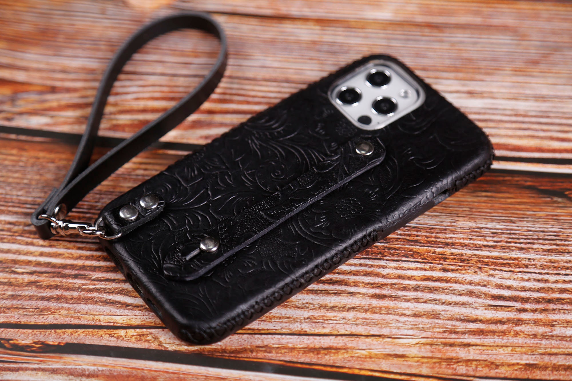 Wristlet Full Leather Case Iphone 12 Pro Max 11iphone X/xs/xr Etsy