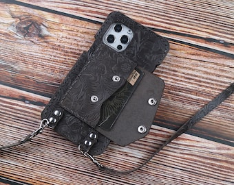 Slim phone case Leather Pixel 7a/7 Pro/ 7 6a  6,6 PRO 5a 5G case,8/8 Pro,Pixel 5,4a 5G case Crossbody strap Embossed leather Case #