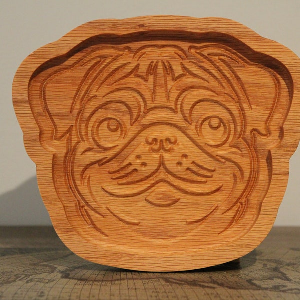 Pug Catch All Tray Oak