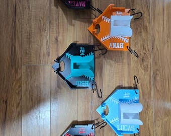 Dugout Caddy Baseball Softball Organizer Fully Customizable Drip Colors Name Number