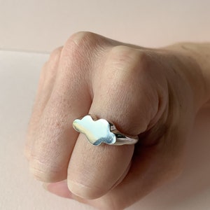 Fluffy Cloud Ring in recycled sterling silver | chunky cloud  ring | solid sterling silver