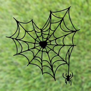 Heart Spider Web Vinyl Decal: Goth Car Decor