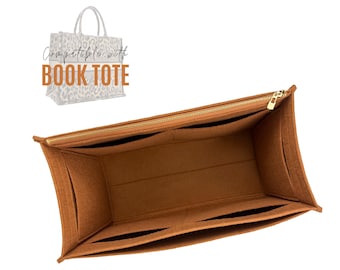 Divitize Organizer fits Book Tote Bag / Premium Felt Insert for Book Tote / Customizable Handmade Liner Protector Snug Sturdy Tall Support