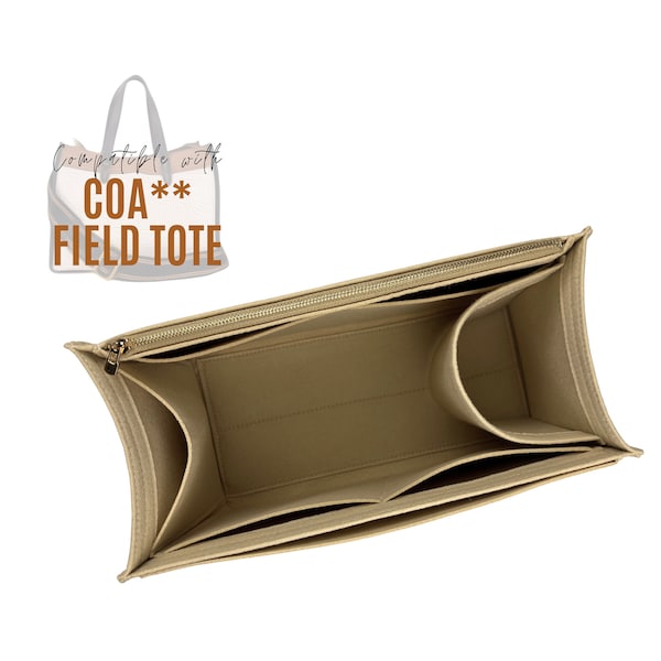 Field Tote Bag Organizer / Field Tote Insert / Handbag Storage Liner Pocket iPad Laptop Base Shaper Bag Protector