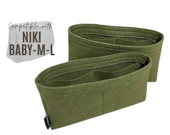 Divitize Bag Organizer fits Niki Bag - FULL Set of 2 / Medium Niki Bag Insert / Handmade Customizable Baby Bag Liner Protector Slim Design