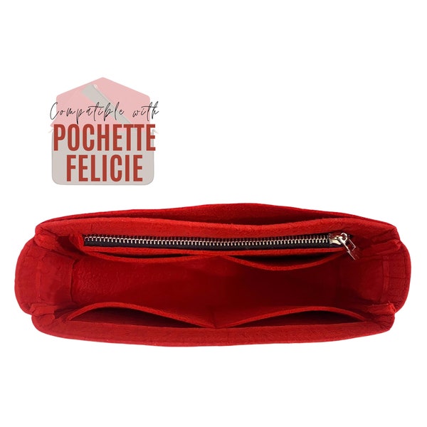 Pochette Felicie Bag Organizer / Pochette Felicie Insert / Customizable Handmade Liner Bag Protector Shaper Snug Sturdy Shaper Premium Felt