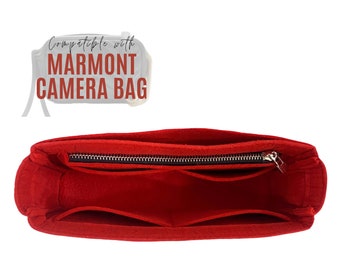 Marmont Camera Small Organizer with Zipper / Marmont Camera Bag Insert / Handmade Customizable Felt Liner Bag Protector Shaper Snug Sturdy