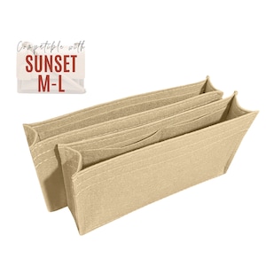 Divitize Geldbörse Organizer für Sunset Tasche / kompletter Satz von 2 Einsätzen, schlankes Design / großer Sonnenuntergang 1,2 mm handgemachter, anpassbarer Liner