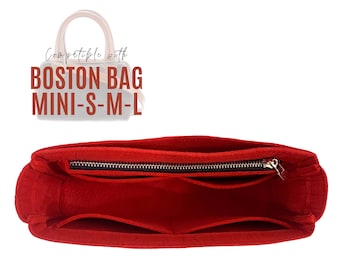 Mini Boston Bag Organizer / Tote Insert for Celin Boston Triomphe / Boston Insert with Detachable Zipper Pocket / Bag Shaper Purse Liner