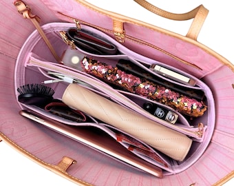 Divitize Organizer kompatibel mit Neverf*ll Tote / Einsatz passt Neverf*ll PM MM GM / Anpassbare handgefertigte Geldbörse Liner Snug Oval Perfect Fit