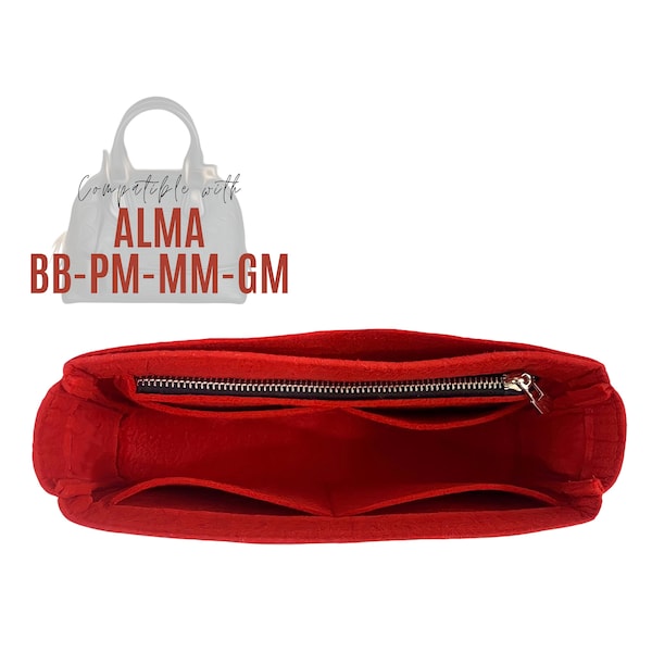 Alma Bag Organizer / Alma BB Insert / Alma MM Insert / Customizable Handmade Liner Protector Snug Sturdy Alma PM Organizer