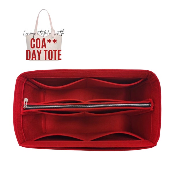 Day Tote Bag Organizer / Day Tote Insert Handbag Storage / Purse Liner Pocket Laptop iPad Base Shaper Protector