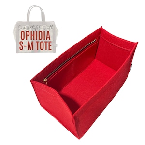 Ophidia Organizador de tote mediano / Tote fieltro Ophidia Insert / Almacenamiento de bolso / Bolsa de forro de bolso Protector Base Shaper con bolsillo para iPad portátil
