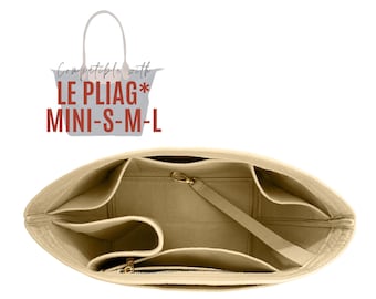 NEW Oval Shaped Le Pliage Bag Organizer / Le Pliage Insert / Customizable Handmade Premium Felt Bottle Pocket Liner Protector Luxury Gift