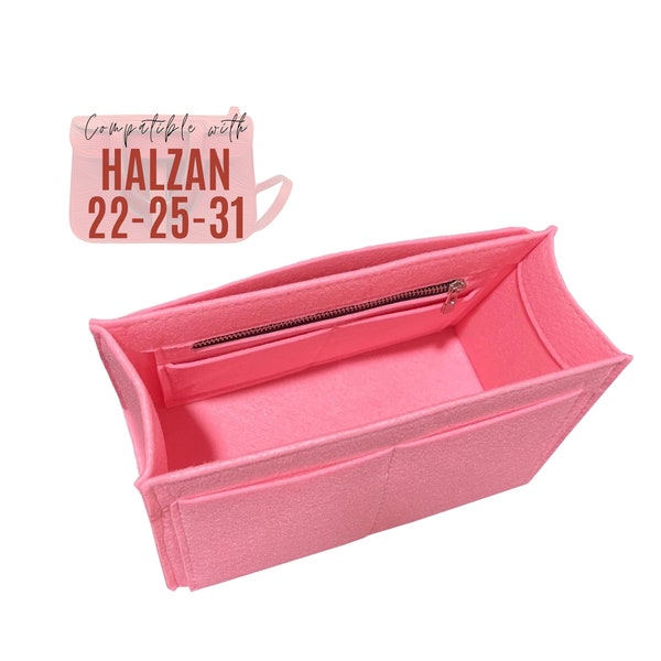 Organiseur de sac Halzan / Protecteur de doublure mince / Insert Halzan en feutre personnalisable avec poche zippée / Sac à main à langer pour cadeau de luxe