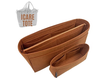 Divitize Taschenorganizer für Icare Beutel - FULL 2er-Set / Taschenorganizer für Maxi Shopping iCare / Handmade Anpassbarer Liner Beschützer Oval