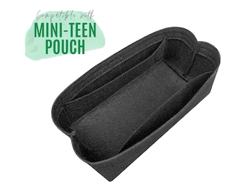 NEW Teen Pouch Organizer / Veneta Teen Pouch Insert / Handmade Customizable Felt Liner Bag Protector Base Shaper Snug Sturdy Lining Pockets