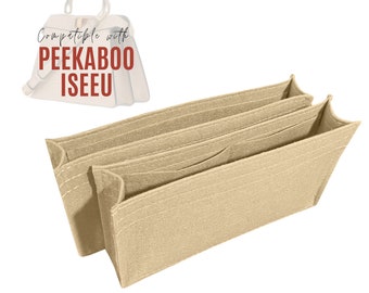 Peekaboo IseeU East-West Bag (Full set of 2) / Tote felt Peekaboo Insert / Tapered Trapezoid FF Iseeu Liner Bag Organizer with Pocket