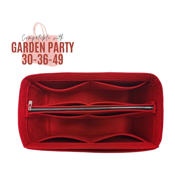 Gartenparty-Taschen-Organizer (Premium Filz) / Gartenparty-Einsatzschutz / anpassbare Tote Shaper Windel Handtasche Lagerung Reißverschluss