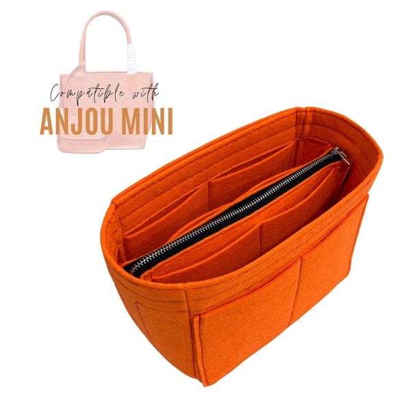 Organiseur de sac à main haut de gamme Divitize pour mini sac Anjou / Insert pour mini fourre-tout Anjou / Protecteur de doublure personnalisable en feutre fait main