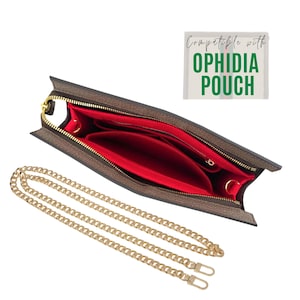Insert de pochette Ophidia pour convertir un sac bandoulière / Insert Ophidia avec anneaux en D / Kit de conversion de pochette Ophidia avec chaîne en or